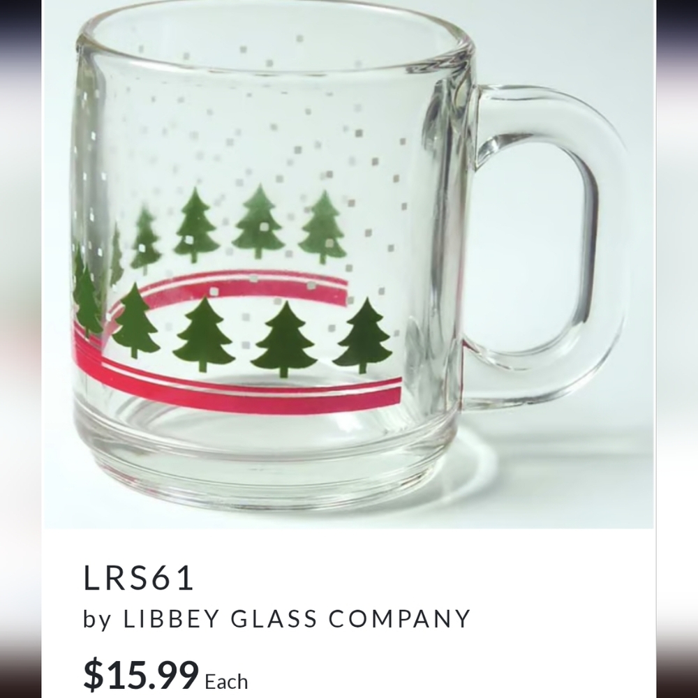 Set Of 2 Libbey Christmas Vintage Mugs